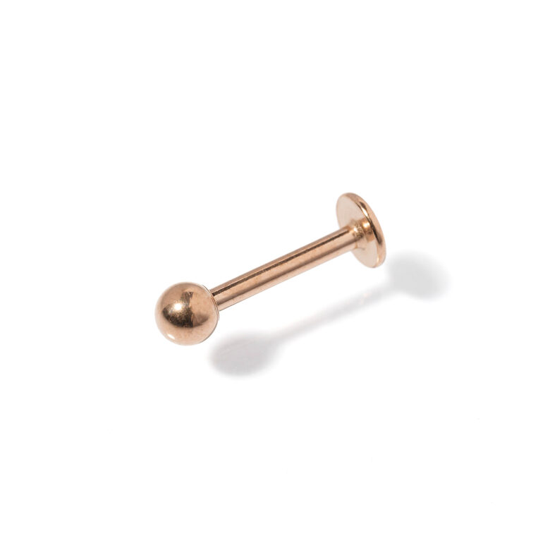 Pīrsings - rozā zelta labrets (5gab)