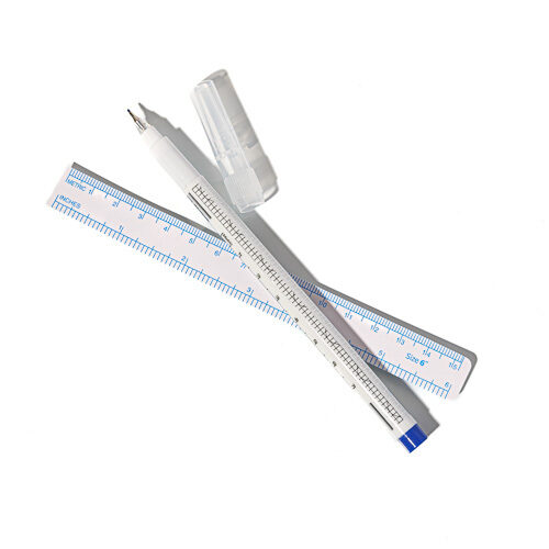 Ādas marķieris ar lineālu