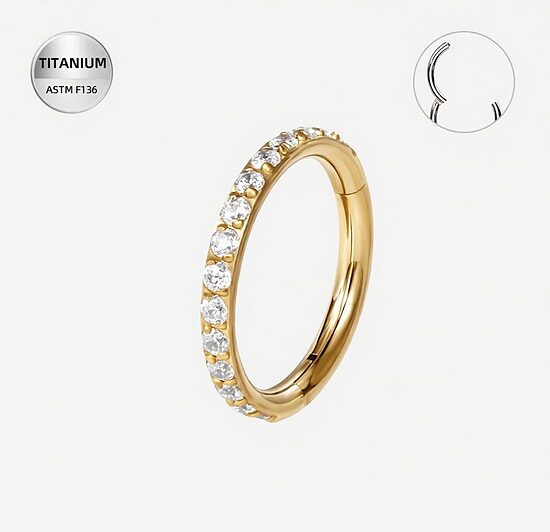 Riņķītis titāna "SPARKLE" zelta krāsā