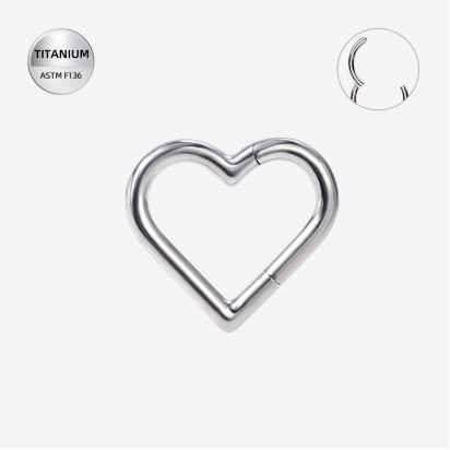 Riņķītis titāna "LOVE" 1.2x8mm sudraba krāsā