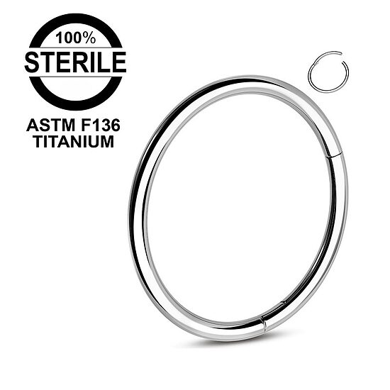Riņķītis titāna "LOOP" 1.2x10mm sudraba krāsā