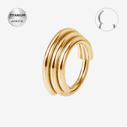 Riņķītis titāna "SOLARA" 1.2x8mm zelta krāsā