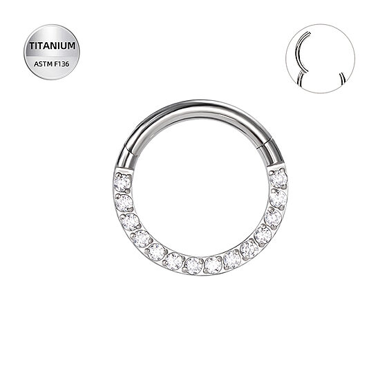 Riņķītis titāna "BLUSH" 1.2x10mm sudraba krāsā