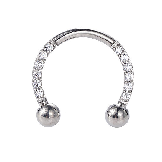 Circular barbell titāna "BRIGHT" sudraba krāsā